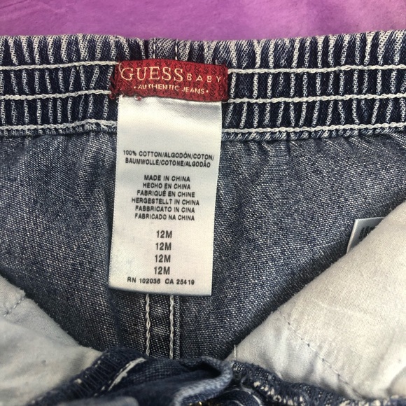 Girls 12m Jean Shorts Bundle - Baby Gap, Guess Baby & Jumping Bean - Picture 4 of 10